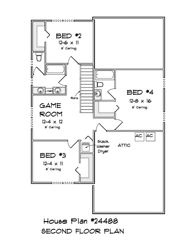 Cottage Floor Plan - Upper Floor Plan #513-2281