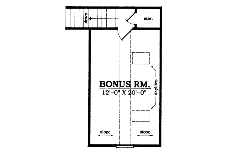 Architectural House Design - Floor Plan - Other Floor for Country House Plan #42-482 - 3 bed, 2 bath