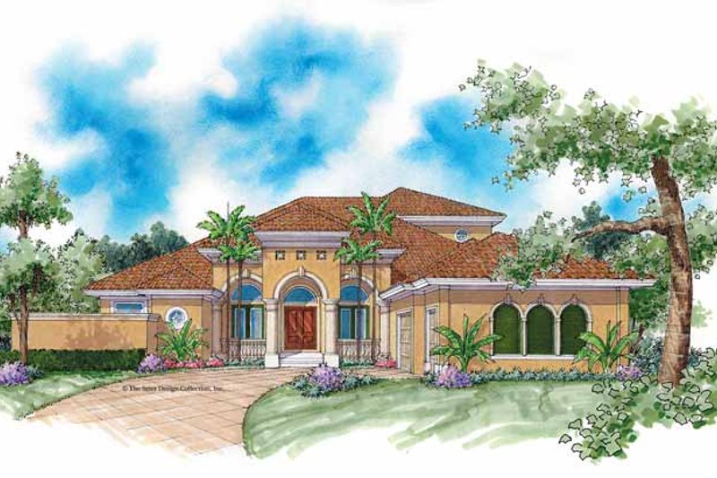 Home Plan - Mediterranean Exterior - Front Elevation Plan #930-337