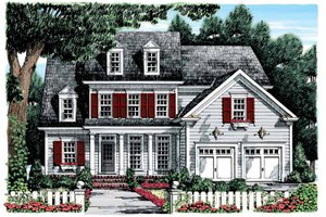 Classical Exterior - Front Elevation Plan #927-894