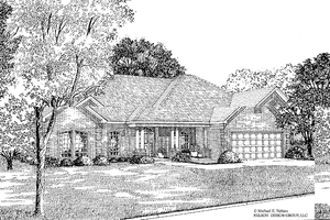 Ranch Exterior - Front Elevation Plan #17-2734