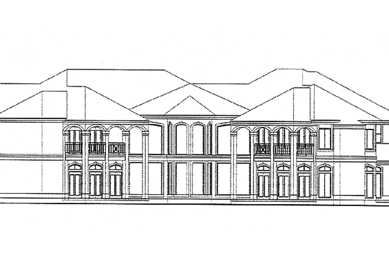 Architectural House Design - Exterior - Rear Elevation for Classical House Plan #1021-3 - 5 bed, 5 bath
