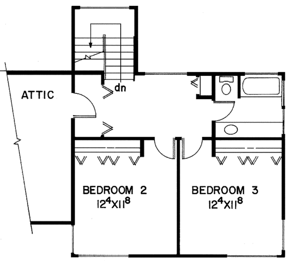 House Plan Design - Contemporary Floor Plan - Upper Floor Plan #60-755