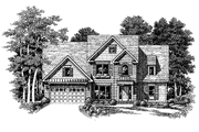 Colonial Style House Plan - 3 Beds 2.5 Baths 1979 Sq/Ft Plan #927-382 Exterior 