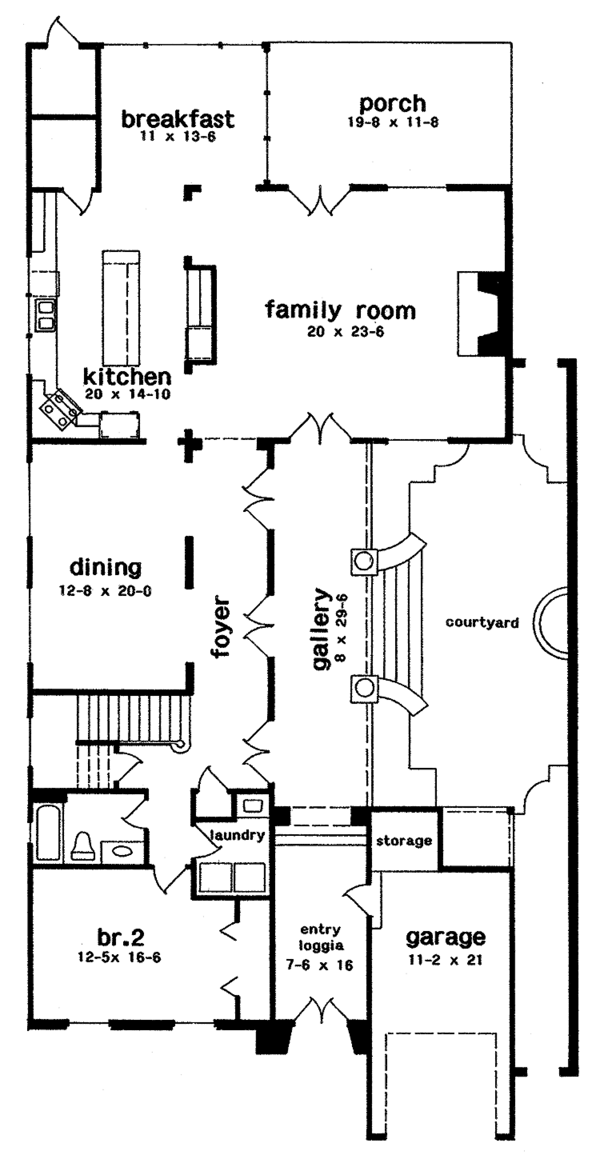 House Plan Design - Country Floor Plan - Main Floor Plan #301-139