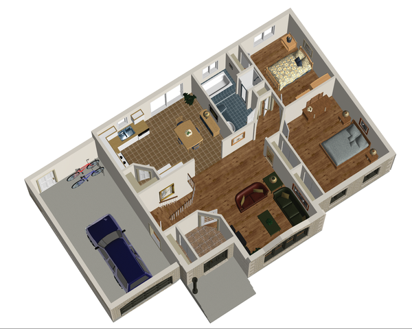 Architectural House Design - European Floor Plan - Main Floor Plan #25-4267