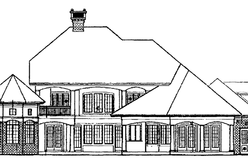Home Plan - Exterior - Rear Elevation for Mediterranean House Plan #930-257 - 4 bed, 3.5 bath