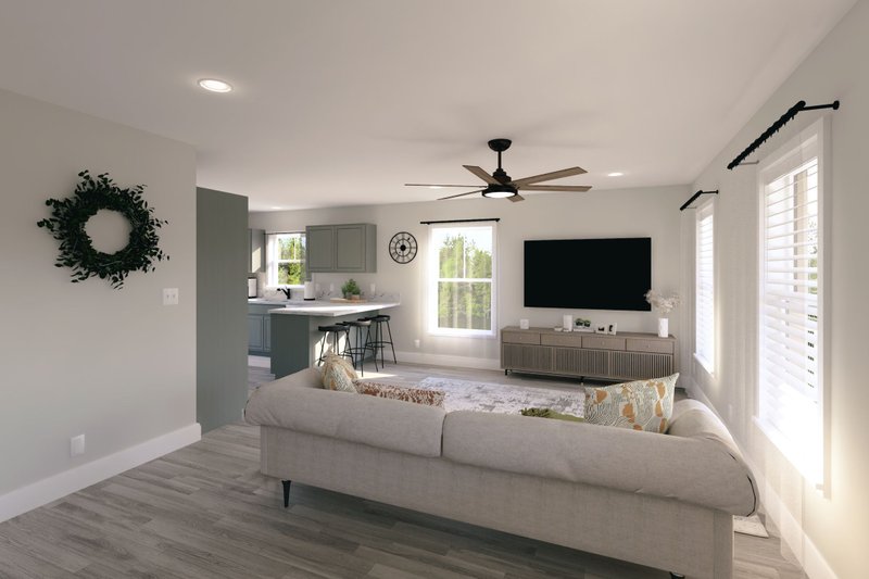 Architectural House Design - Interior - Family Room for Cottage House Plan #44-268 - 2 bed, 1 bath