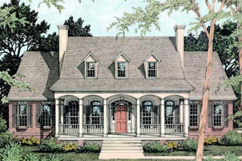 Dream House Plan - Southern Exterior - Front Elevation Plan #406-261