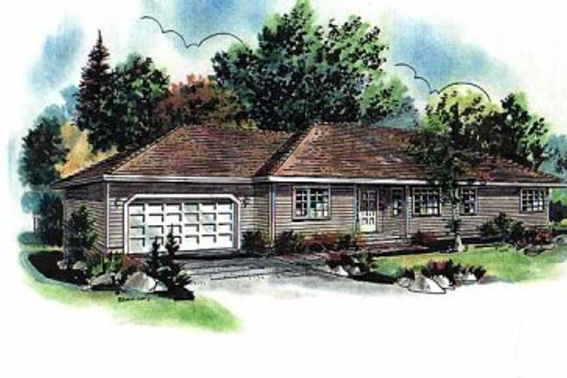 Architectural House Design - Ranch Exterior - Front Elevation Plan #18-123