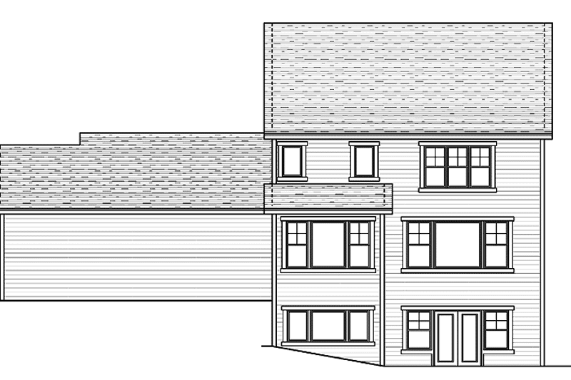 Dream House Plan - Exterior - Rear Elevation for European House Plan #51-628 - 3 bed, 2.5 bath