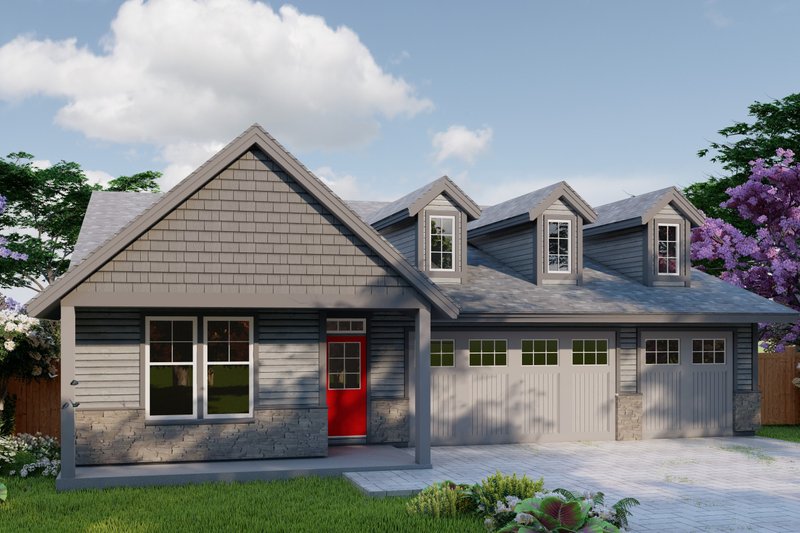 Dream House Plan - Craftsman Exterior - Front Elevation Plan #53-736