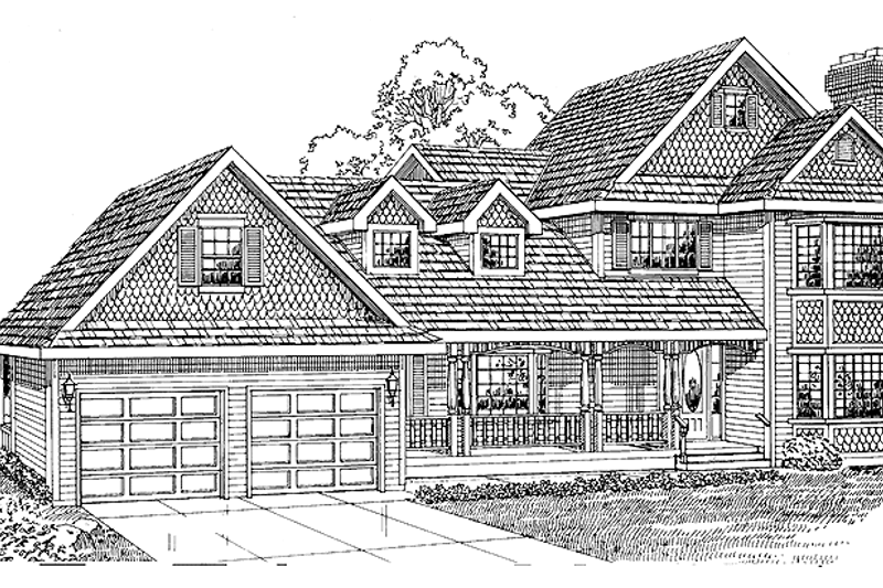 Architectural House Design - Victorian Exterior - Front Elevation Plan #47-827