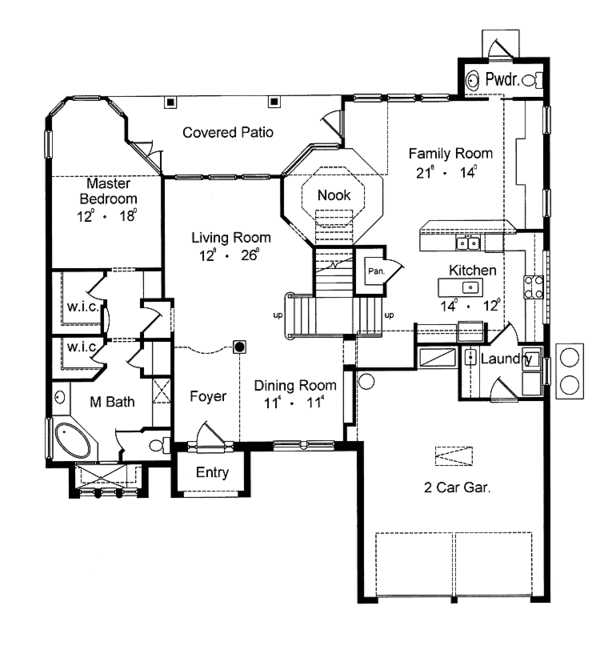 Dream House Plan - Mediterranean Floor Plan - Main Floor Plan #417-766