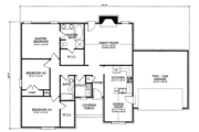 European Style House Plan - 3 Beds 2 Baths 1517 Sq/Ft Plan #412-108 