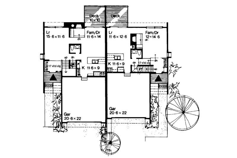 Home Plan - Floor Plan - Main Floor for Contemporary House Plan #320-850 - 3 bed, 2 bath