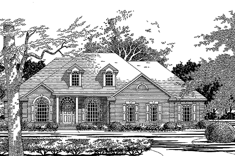 Architectural House Design - Exterior - Front Elevation 3 for Colonial House Plan #472-171 - 3 bed, 2.5 bath