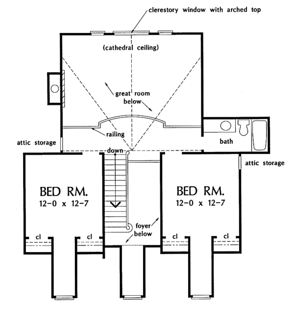 House Plan Design - Country Floor Plan - Upper Floor Plan #929-193