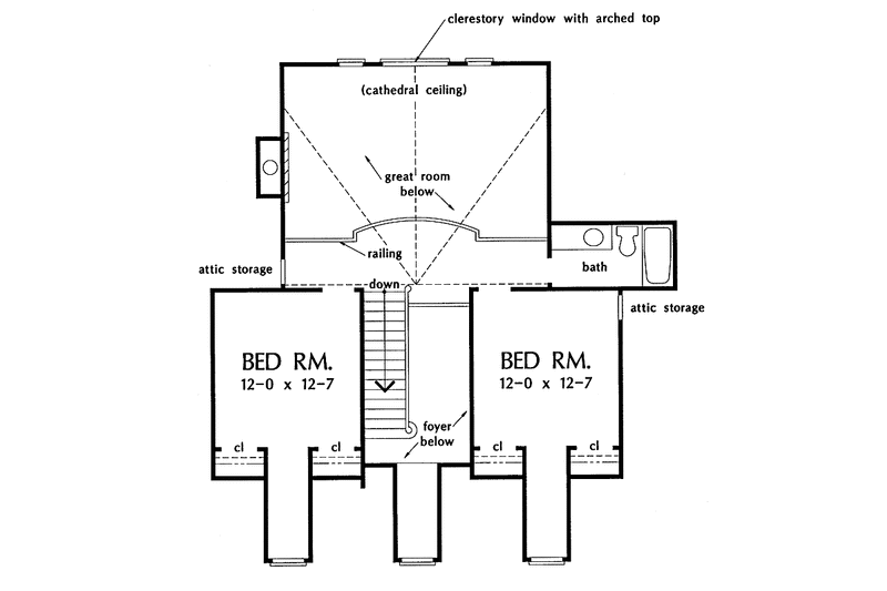 Home Plan - Floor Plan - Upper Floor for Country House Plan #929-193 - 4 bed, 3 bath