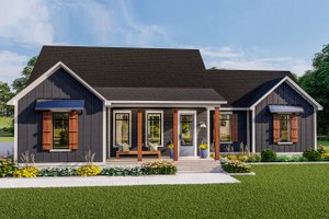 Country Exterior - Front Elevation Plan #406-9659