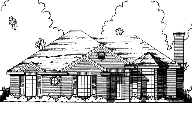 Home Plan - Exterior - Front Elevation 3 for Traditional House Plan #40-470 - 3 bed, 2 bath