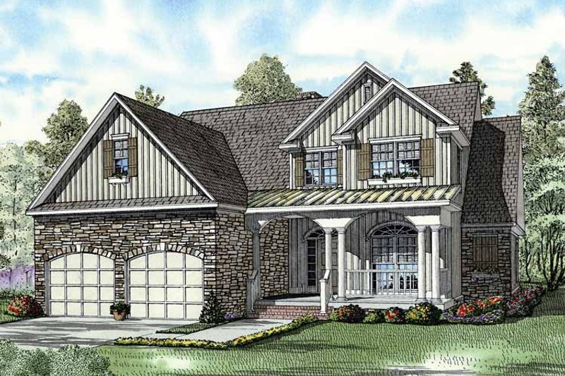 House Plan Design - Exterior - Front Elevation 9 for Traditional House Plan #17-2779 - 4 bed, 2.5 bath