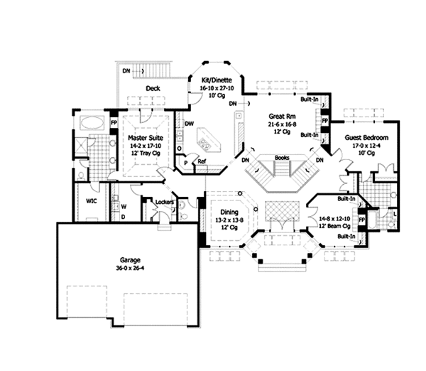 Home Plan - European Floor Plan - Main Floor Plan #51-1094