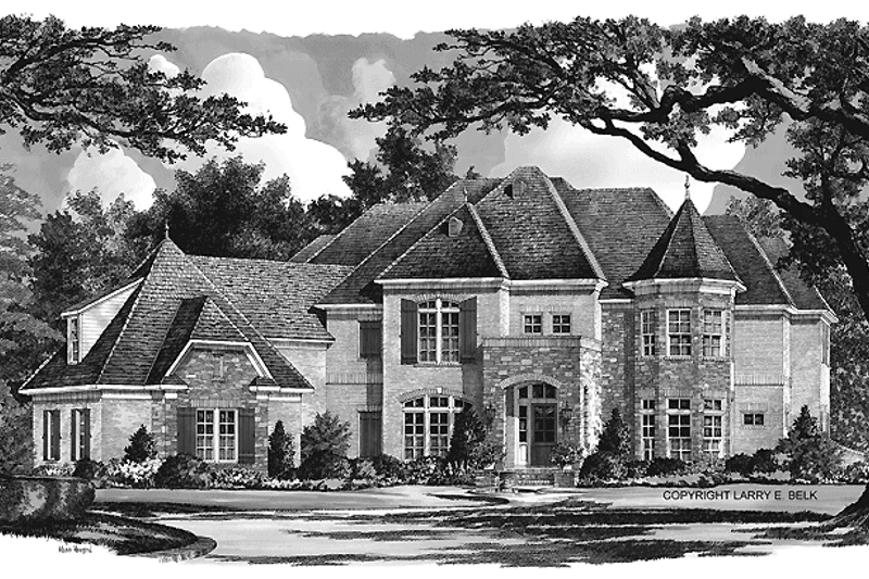 Home Plan - Exterior - Front Elevation 3 for Country House Plan #952-182 - 5 bed, 4 bath