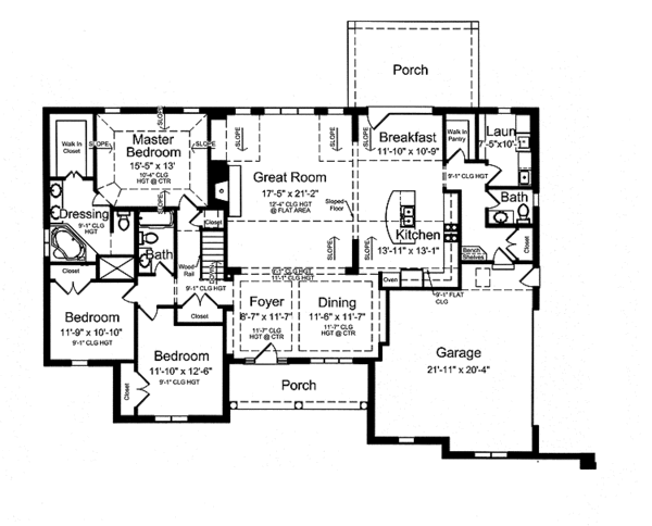 Home Plan - Country Floor Plan - Main Floor Plan #46-829