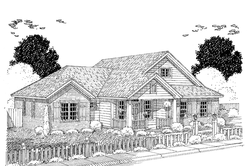 House Plan Design - Exterior - Front Elevation 3 for Traditional House Plan #513-2149 - 3 bed, 2 bath