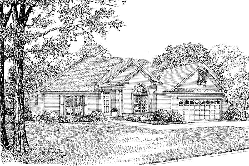 Home Plan - Exterior - Front Elevation 3 for Ranch House Plan #17-2730 - 3 bed, 2 bath