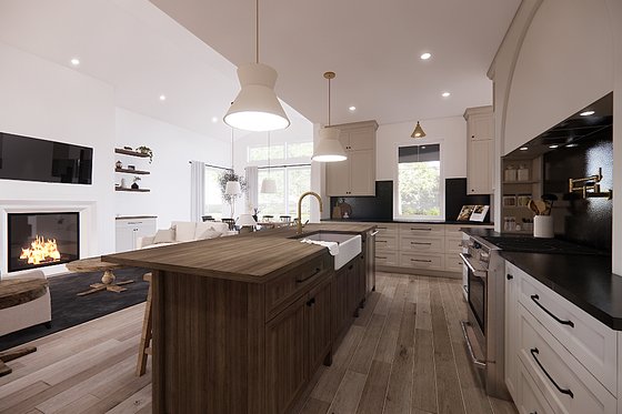 Interior - Kitchen 2 for European House Plan #23-2794 - 4 bed, 2.5 bath