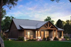 Exterior - Front Elevation 3 for Barndominium House Plan #1074-114 - 3 bed, 2 bath