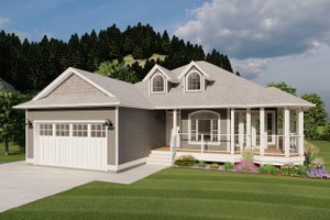 Craftsman Exterior - Front Elevation Plan #126-221