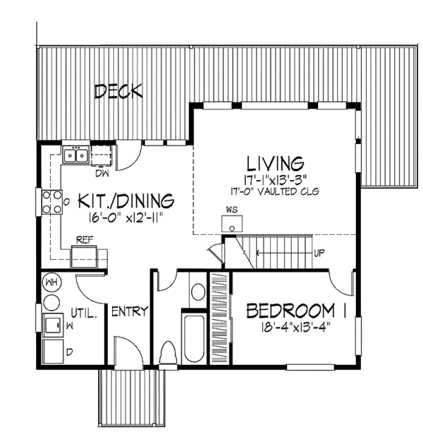 Architectural House Design - Bungalow Floor Plan - Main Floor Plan #320-967