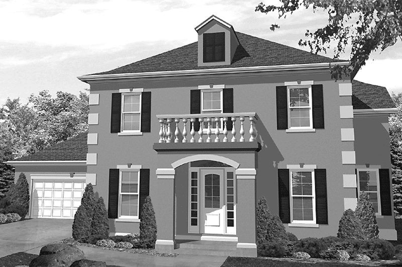 Home Plan - Exterior - Front Elevation 3 for Country House Plan #320-833 - 3 bed, 3 bath