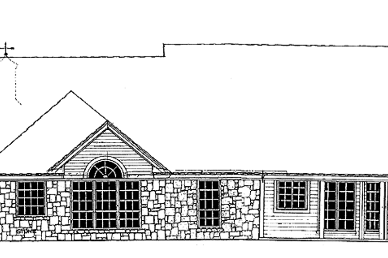 Dream House Plan - Exterior - Rear Elevation for Country House Plan #310-1118 - 4 bed, 2.5 bath