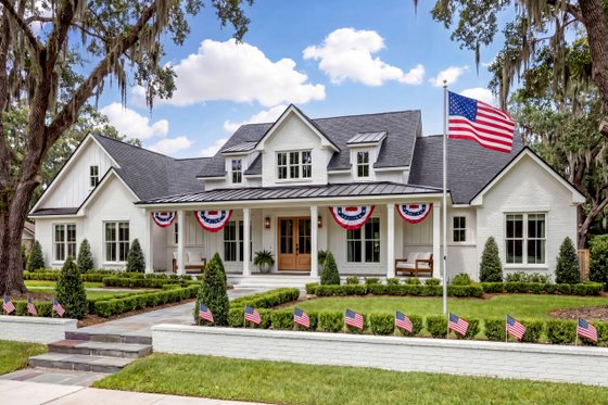 Exterior - Front Elevation 4 for Farmhouse House Plan #430-421 - 3 bed, 3.5 bath