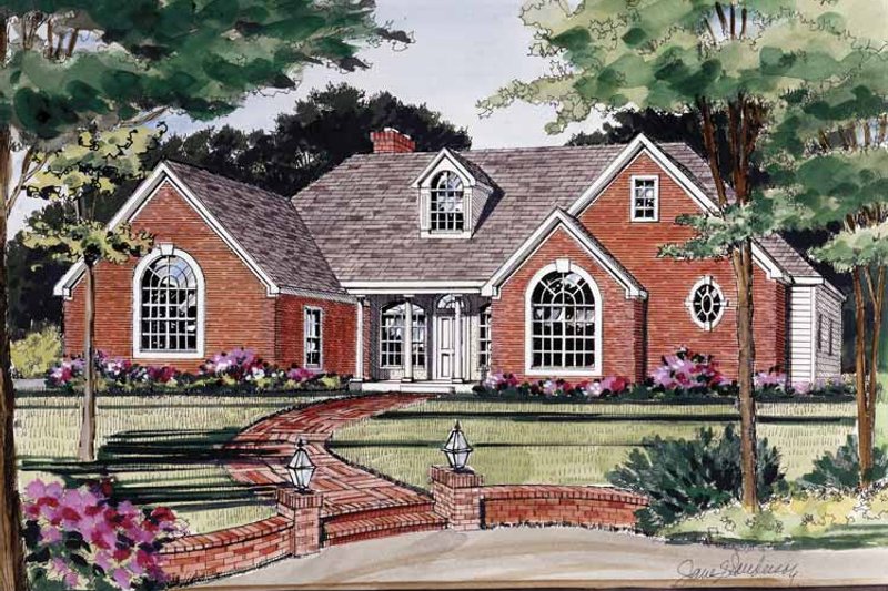 Dream House Plan - Exterior - Front Elevation 3 for Ranch House Plan #456-81 - 3 bed, 2.5 bath