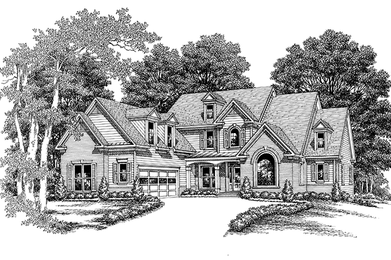Exterior - Front Elevation 3 for Traditional House Plan #927-101 - 3 bed, 2.5 bath