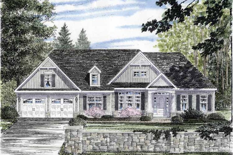Dream House Plan - Craftsman Exterior - Front Elevation Plan #316-266