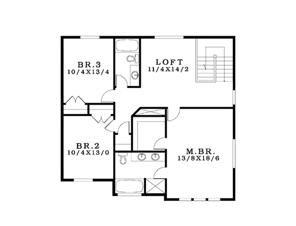 House Plan Design - Craftsman Floor Plan - Upper Floor Plan #943-27