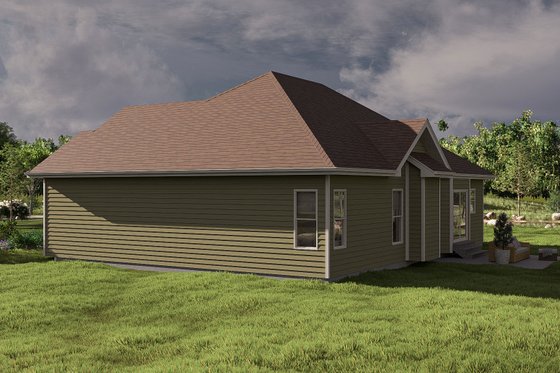 Exterior - Other Elevation 2 for Traditional House Plan #455-82 - 3 bed, 2 bath