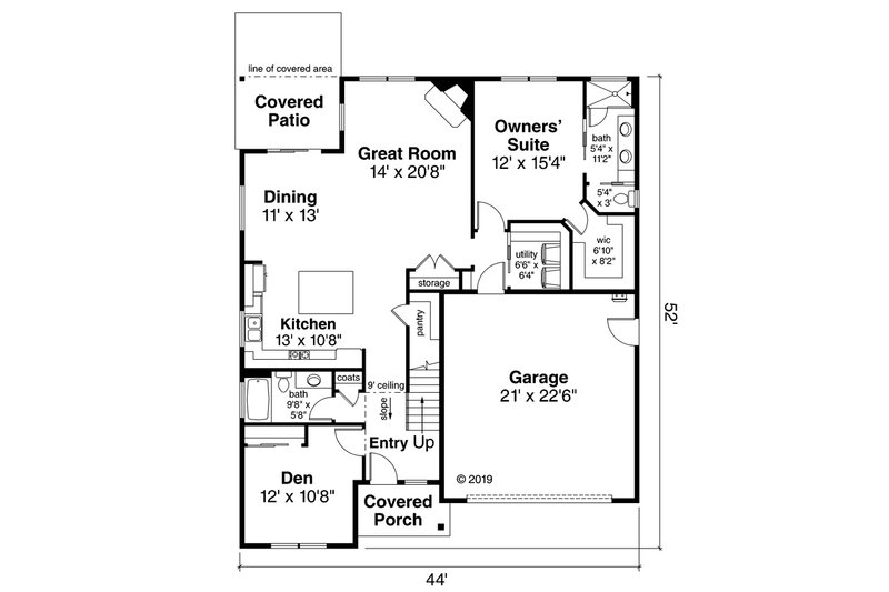 Dream House Plan - Floor Plan - Main Floor for Traditional House Plan #124-1162 - 3 bed, 3 bath
