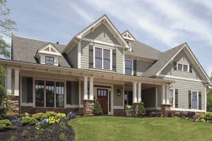 Dream House Plan - Exterior - Front Elevation for Craftsman House Plan #54-295 - 4 bed, 3 bath