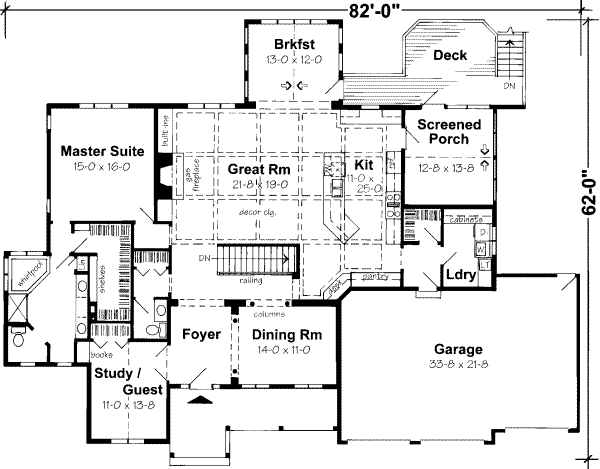 Traditional Floor Plan - Main Floor Plan #312-166
