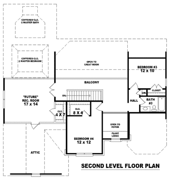 European Floor Plan - Upper Floor Plan #81-966