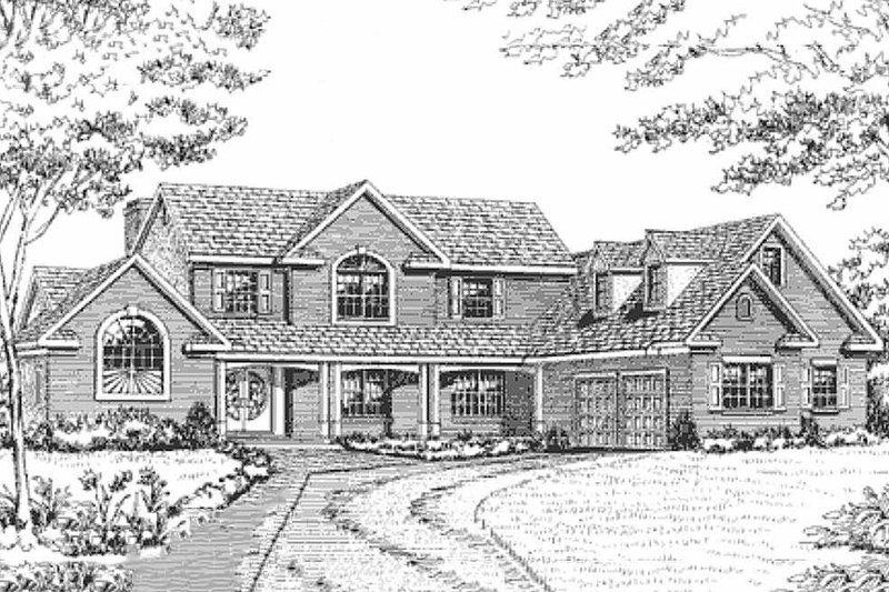 Country Style House Plan - 4 Beds 3.5 Baths 2763 Sq Ft Plan #456-20 