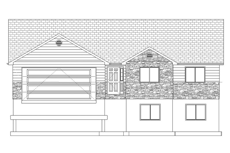 Dream House Plan - Exterior - Front Elevation 5 for Ranch House Plan #1060-14 - 3 bed, 2 bath