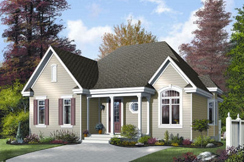 Cottage Style House Plan - 3 Beds 1 Baths 1321 Sq/Ft Plan #23-688
